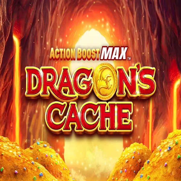 Action Boost Max Dragon's Cache casino game by SpinPlay Games – featured logo at AllySpin Casino