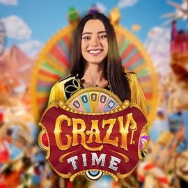Crazy Time slot logo by Evolution at AllySpin Casino