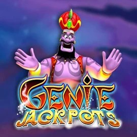 Genie Jackpots slot logo by Blueprint Gaming at AllySpin Casino