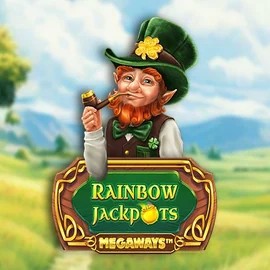 Rainbow Jackpots Megaways online game logo by Red Tiger Gaming on ally-spin.eu
