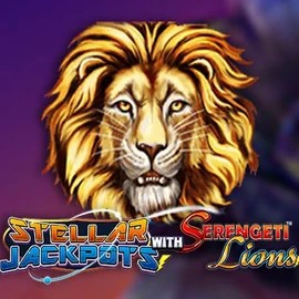 Official Jackpots logo: Stellar Jackpots with Serengeti Lions by Lightning Box Game at AllySpin Casino